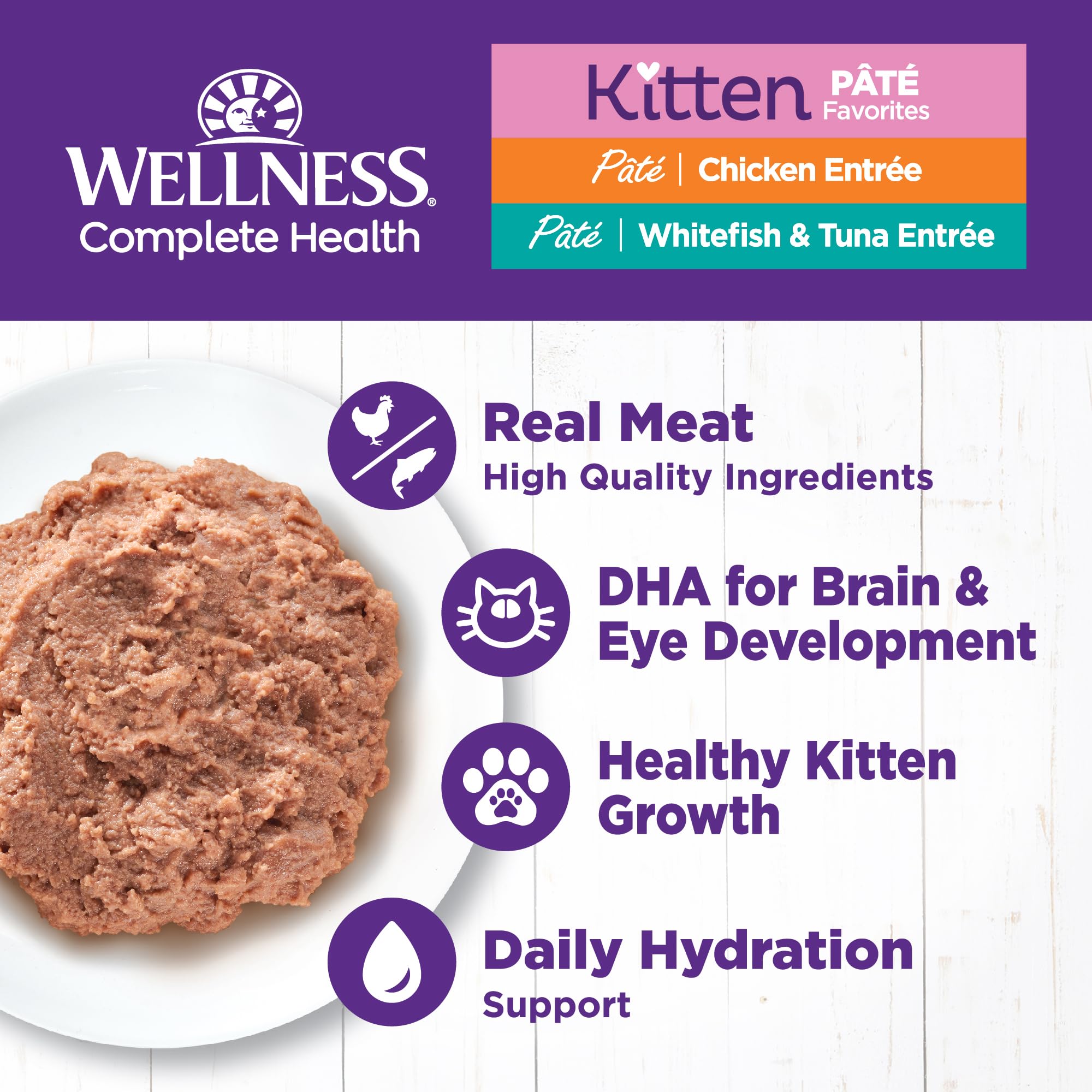 Wellness Complete Health Pate Kitten merluza-atún: sabor natural para gatitos