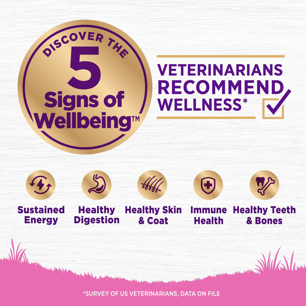 Croquetas crujientes de Wellness Complete Health para razas pequeñas.