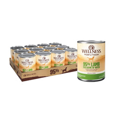 Wellness 95% cordero: lata de paté suave para mezclar con la comida diaria.
