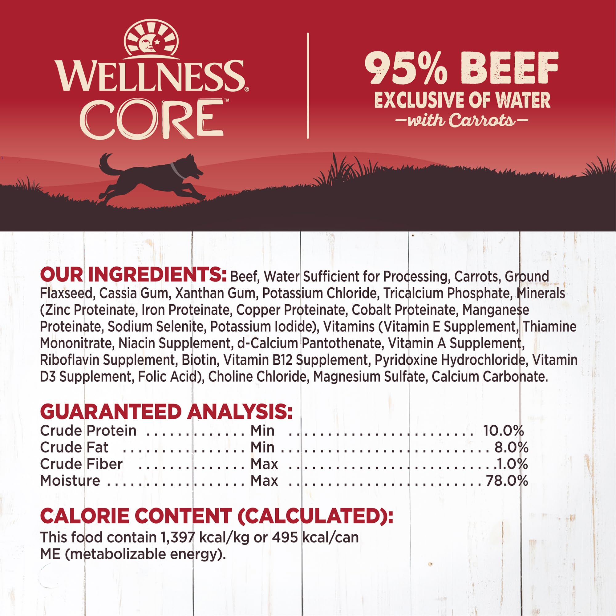 Wellness CORE 95% Natural, elaborado en EE. UU. con ingredientes de calidad