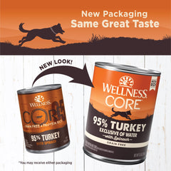 Pate suave de Wellness CORE 95% Natural para perro con pavo y espinaca