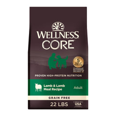 Wellness CORE alimento seco sin granos con cordero para perros adultos, alto en proteínas