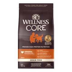 Bolsa Wellness Core original para perros, enfoque pavo y pollo, proteína alta.
