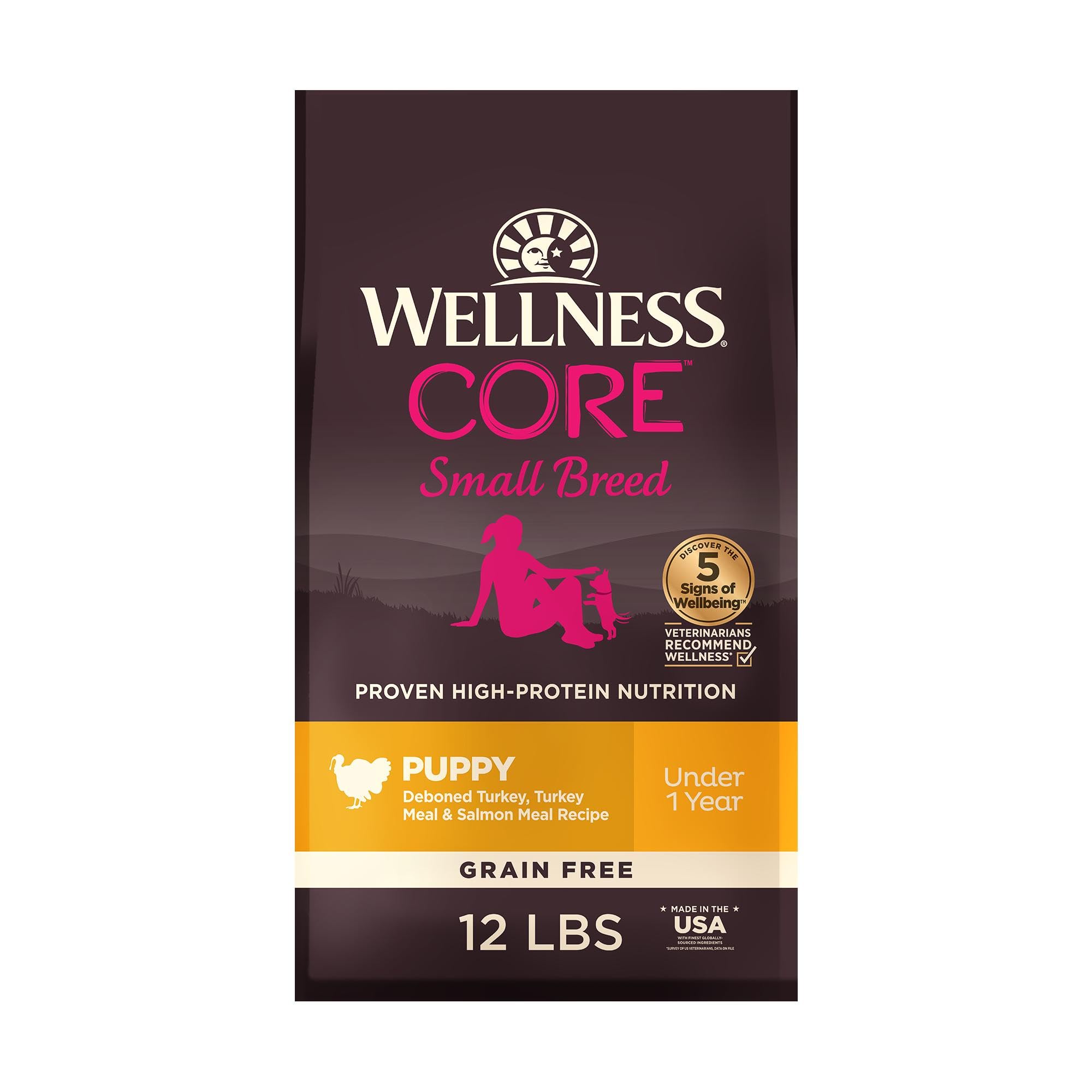 Wellness CORE para cachorros: bolsa de croquetas sin granos, fácil de servir.