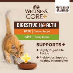 Lata de Wellness CORE Digestive Health Pate de pollo, textura suave para gatos.