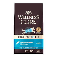 Wellness CORE Salud Digestiva: bolsa de 22 libras para perros, lista para uso diario.