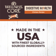Wellness CORE Digestive Health, sin-granos: opción adecuada para estómagos sensibles.