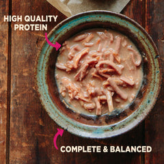 Wellness CORE, ingredientes naturales visibles y sin granos.