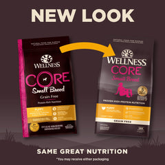Wellness CORE: ingredientes de pavo y salmón, fuente natural de proteína.