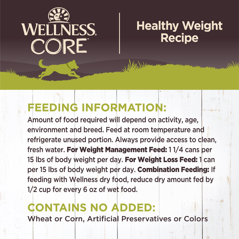 Wellness CORE lata-sabor-pollo-pescado ofrece sabor apetitoso para comidas diarias.