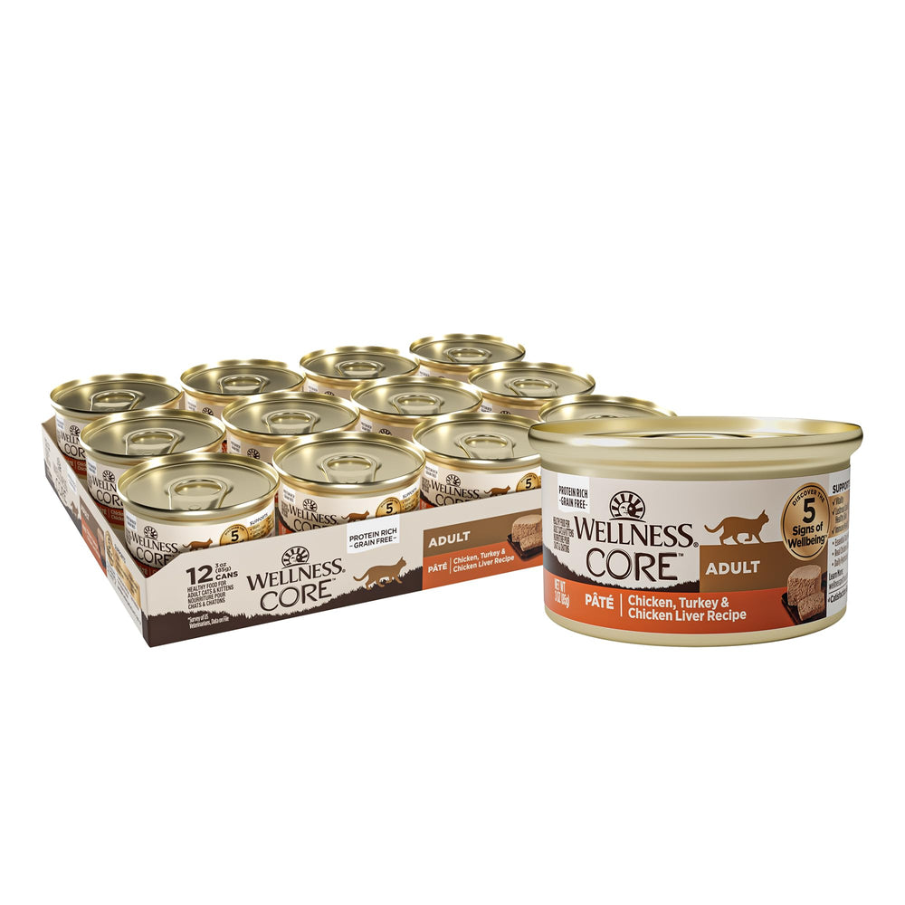 Wellness CORE Pate para Gatos: lata con sabor pollo y pavo para gusto natural