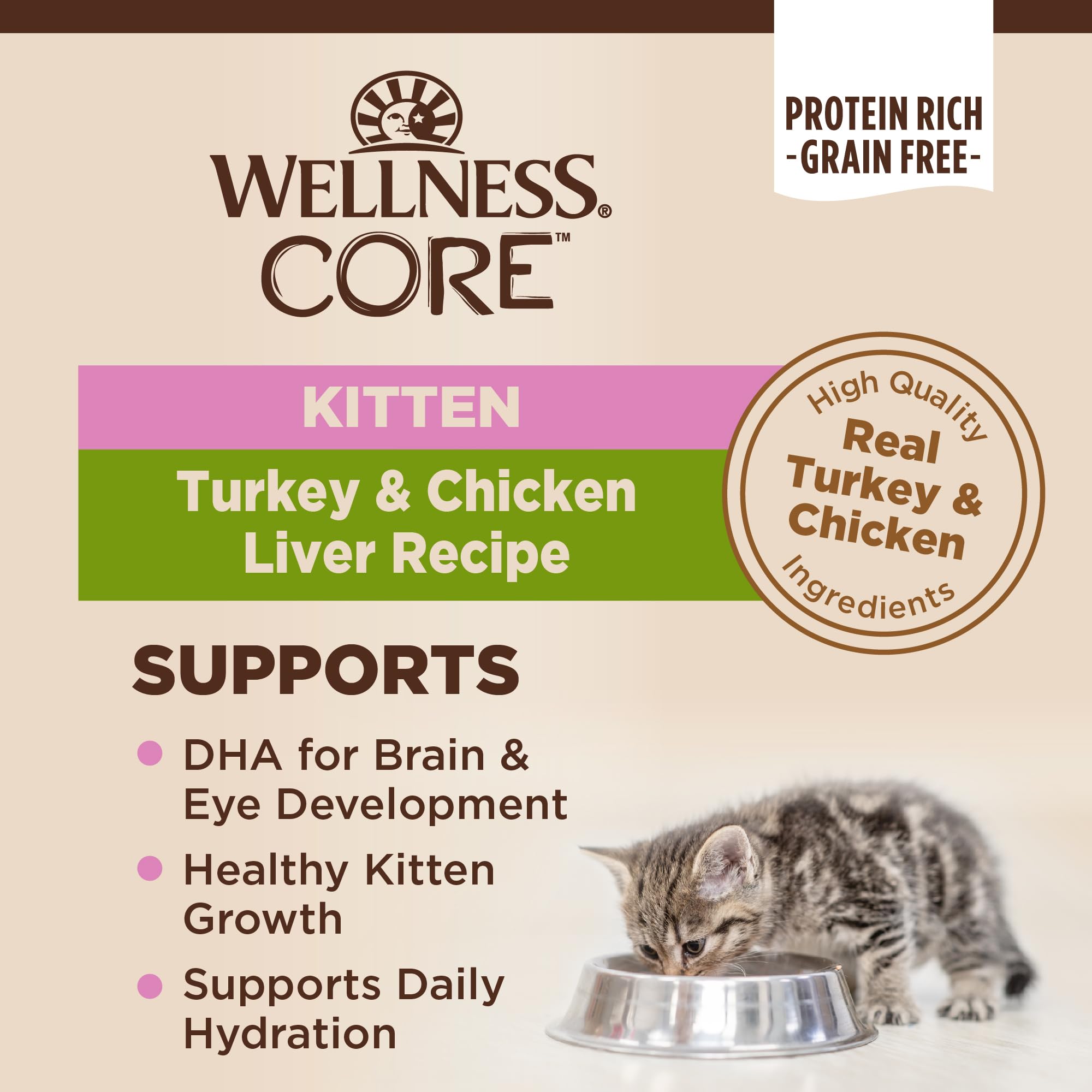 Wellness CORE Gatito: textura suave de pate para mordida fácil.