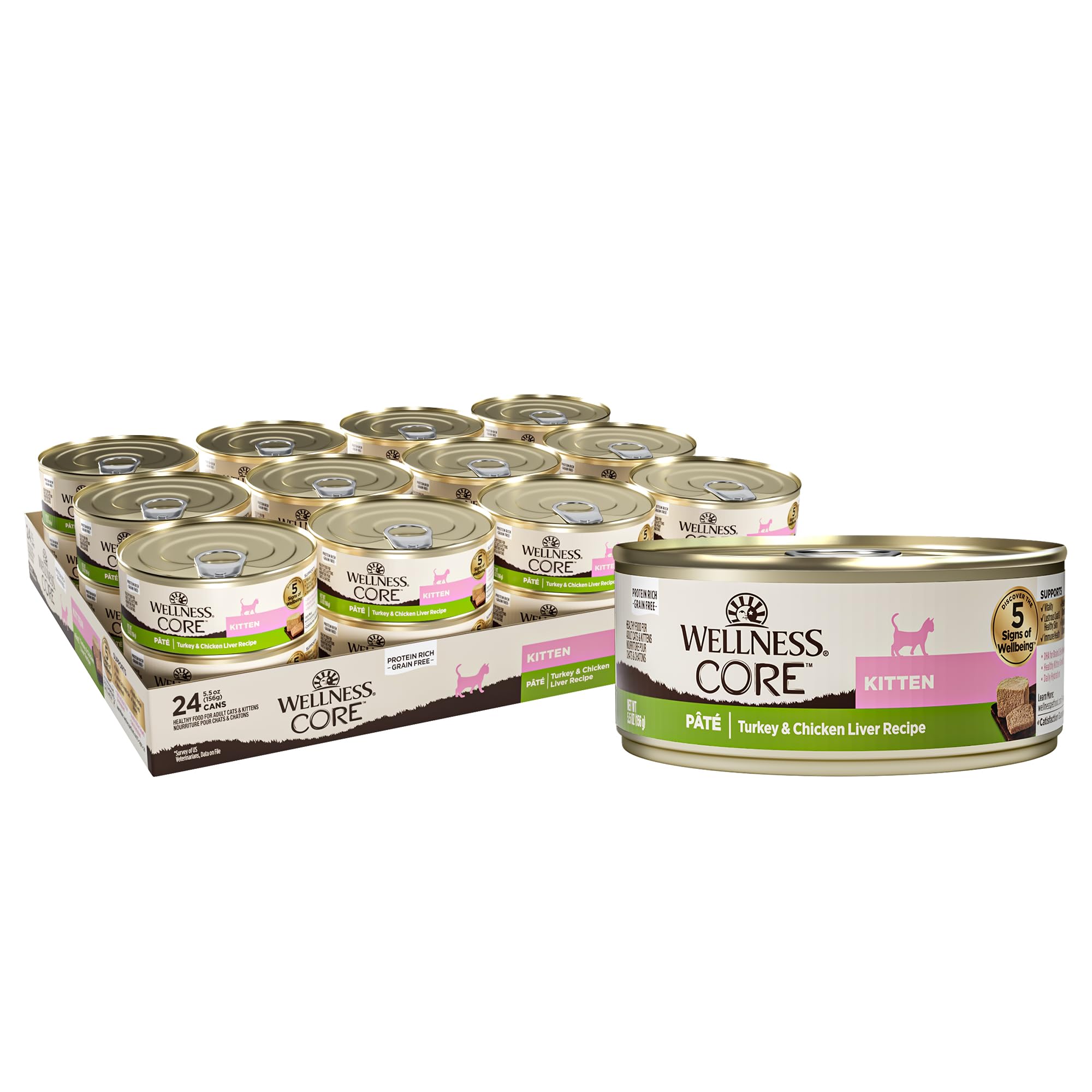 Wellness CORE Pate Gatito: lata con pavo y pollo hígado para gatitos activos