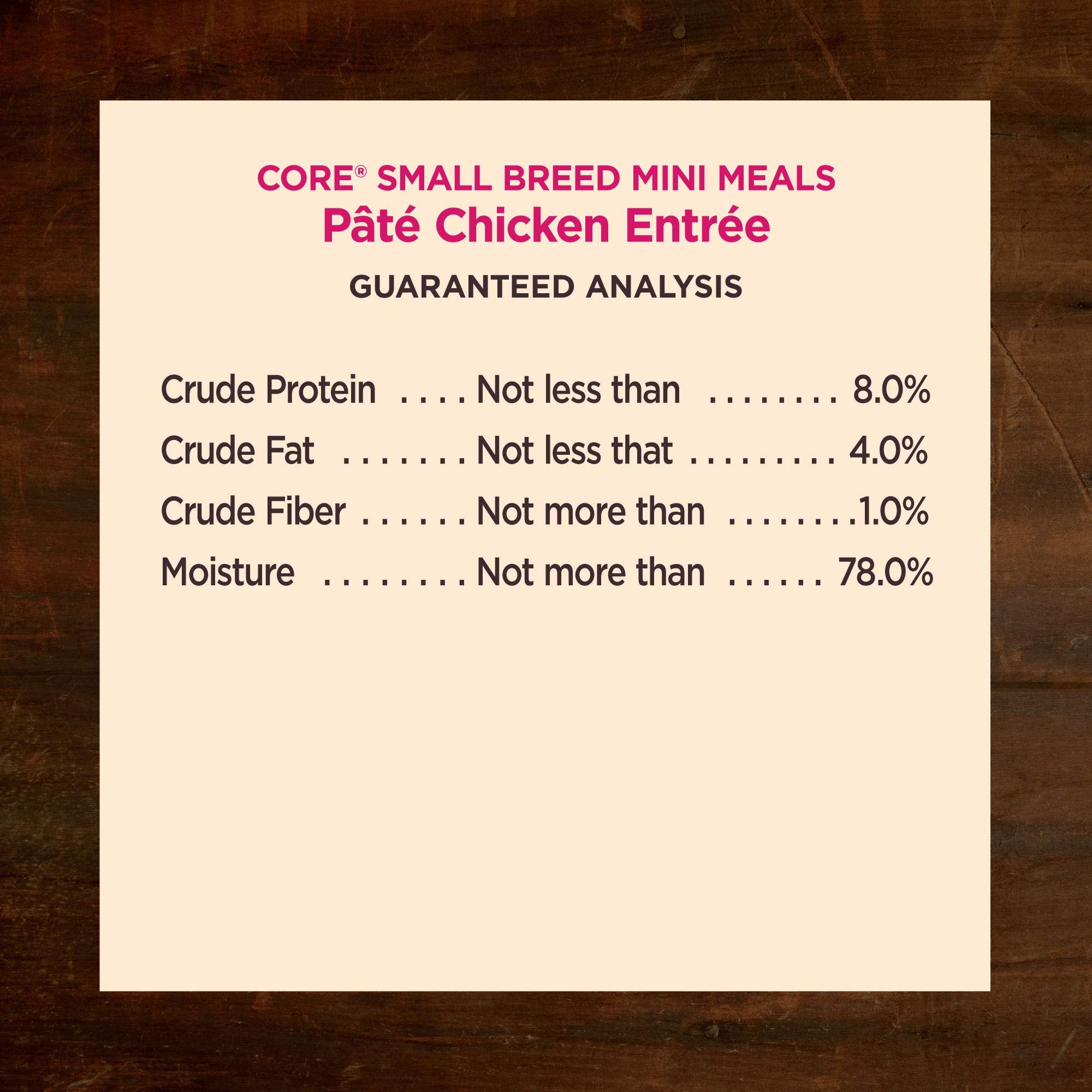 Wellness CORE pate suave de pollo, sabor atractivo para perros pequenos