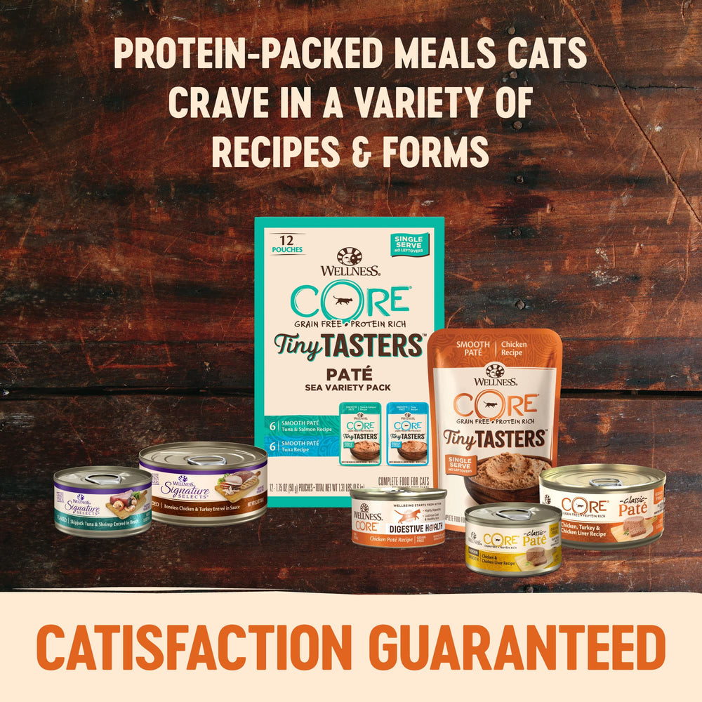 Wellness CORE Signature Selects ingredientes de alta calidad para gatos saludables.