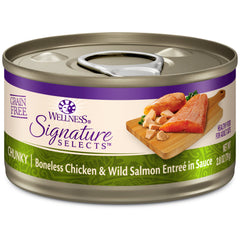 Wellness CORE Signature Selects trozos de pollo y salmón en lata, favorece la hidratación diaria