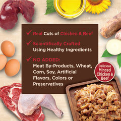 Wellness CORE Tiny Tasters, ingredientes de alta calidad, sin trigo ni maíz, beneficios nutricionales.