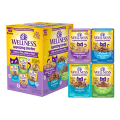 Wellness Entradas atún en copos para gatos adultos, proteína principal y sabor atractivo