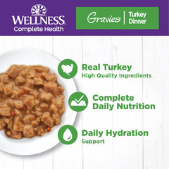 Wellness entrega de pavo para gato, textura sabrosa.