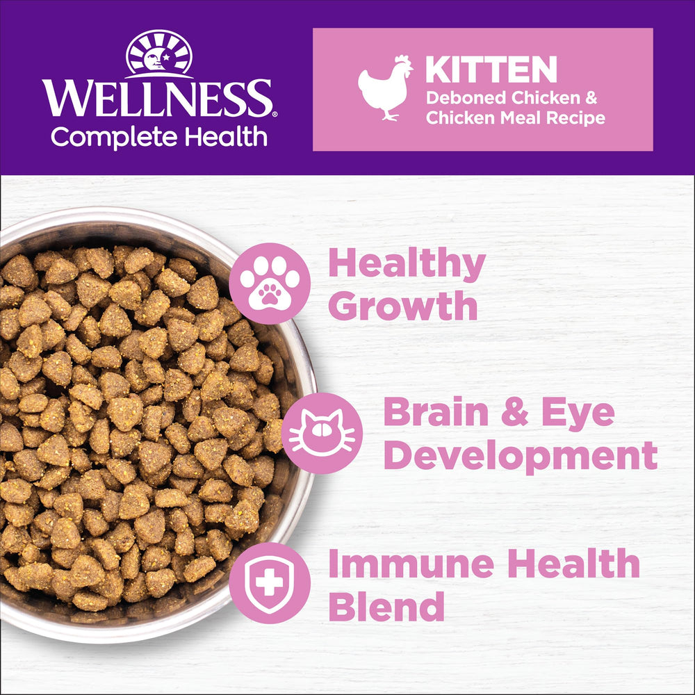 Wellness Gatito croquetas con DHA y taurina para desarrollo cerebral y ocular.