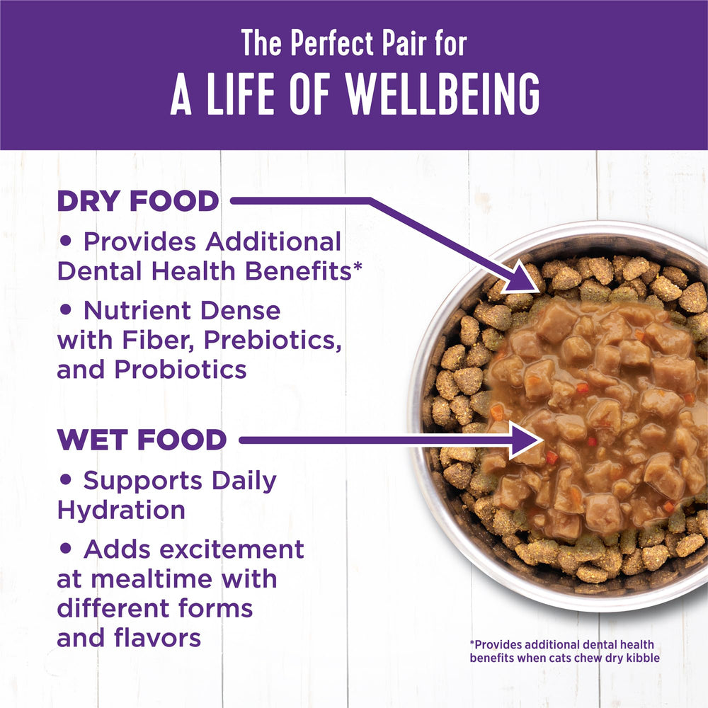 Wellness Gravy para gato, nutrición completa creada por expertos para el bienestar diario.