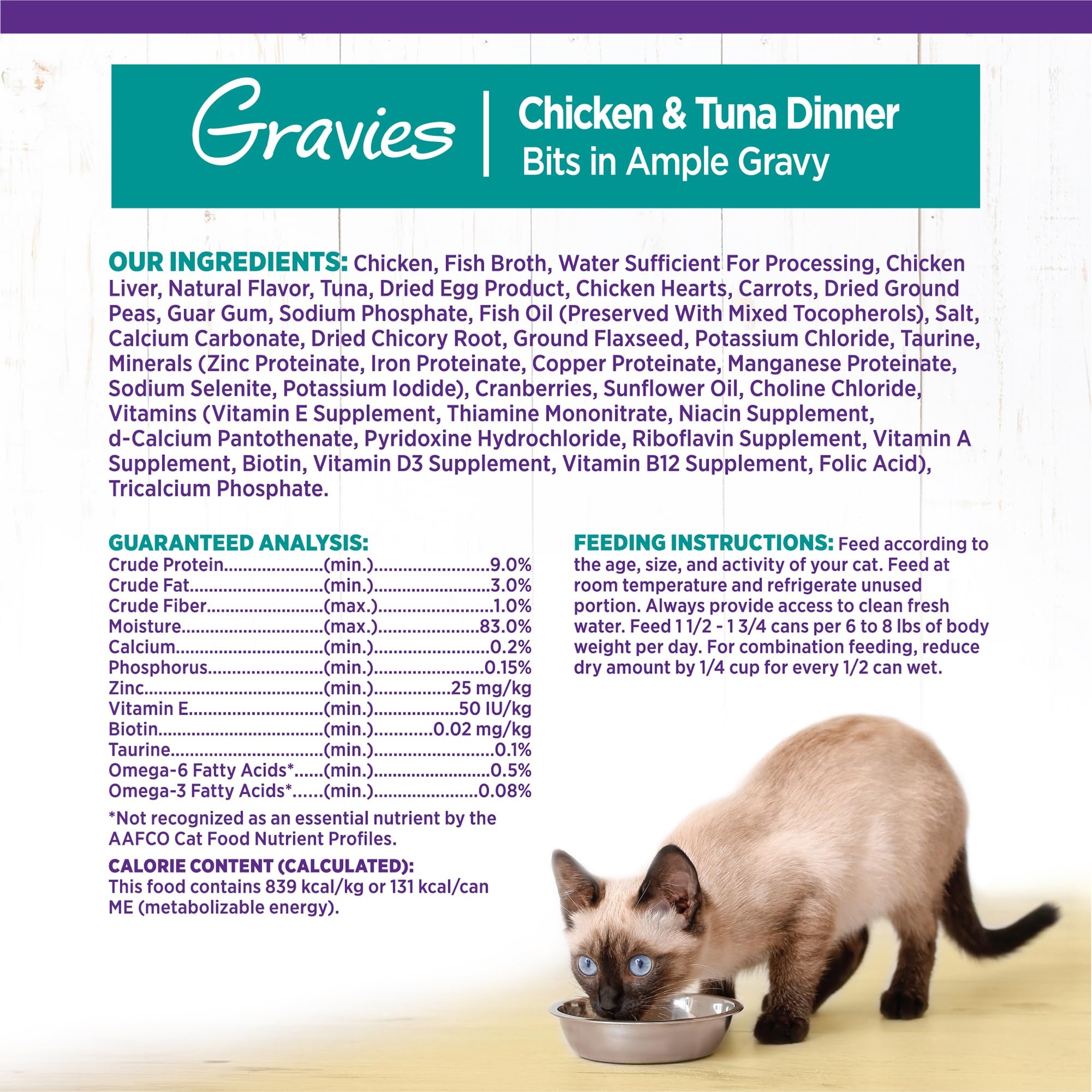 Wellness Ingredientes Naturales Gato Lata: ingredientes simples y naturales.
