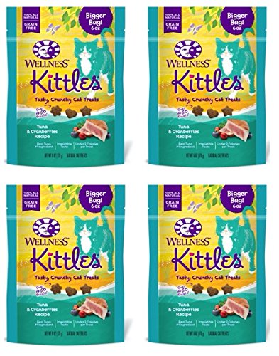 Golosinas Wellness Kittles de atún y arándanos, bocaditos crujientes para premios diarios.