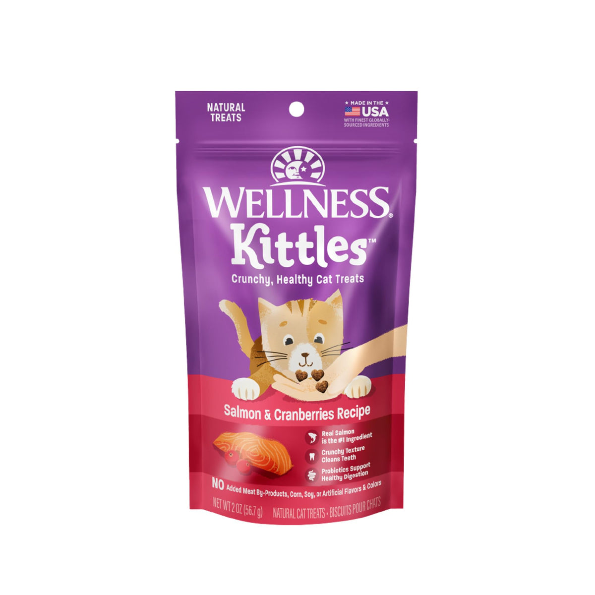 Wellness Kittles snack salmón-arandanos, delicioso y apto para todas las etapas