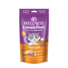 Wellness Lickable Purée Gato Pollo Tubo: textura cremosa y sabor atractivo.