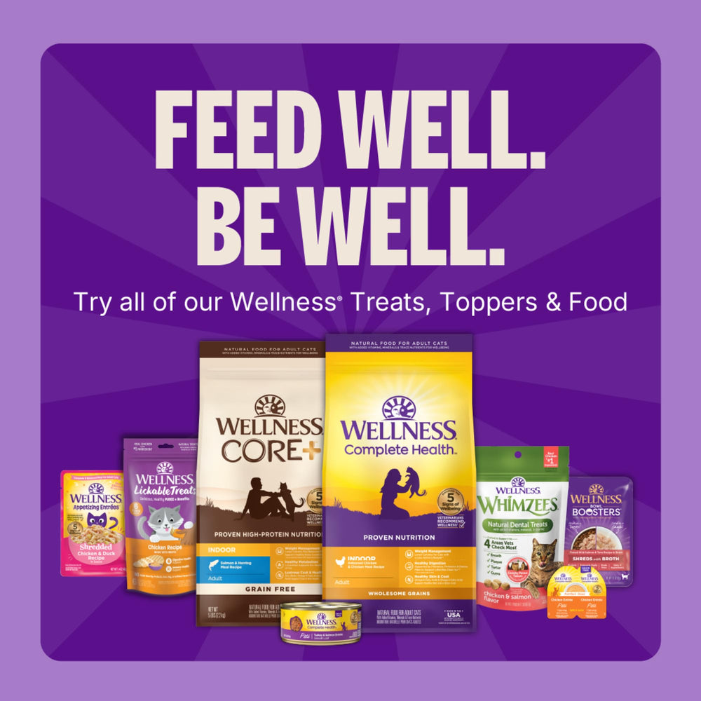 Wellness Lickable Purée Gato Vitaminas E Zinc: nutrientes para la inmunidad.
