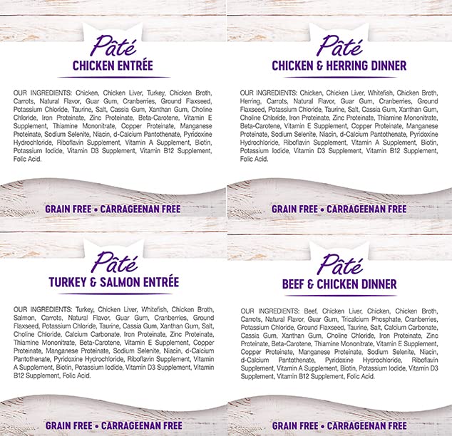 Wellness Natural Premium Gato Pate Variedad Sabores: facilita plan de alimentación semanal.