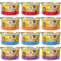 Wellness Natural Premium Paté para gatos: pack de 12 latas para uso diario.