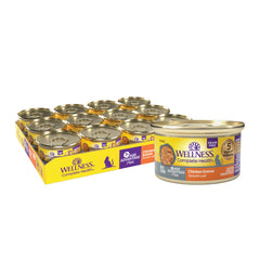 Wellness Pate Senior Pollo Lata: proteína de alta calidad para gatos mayores.