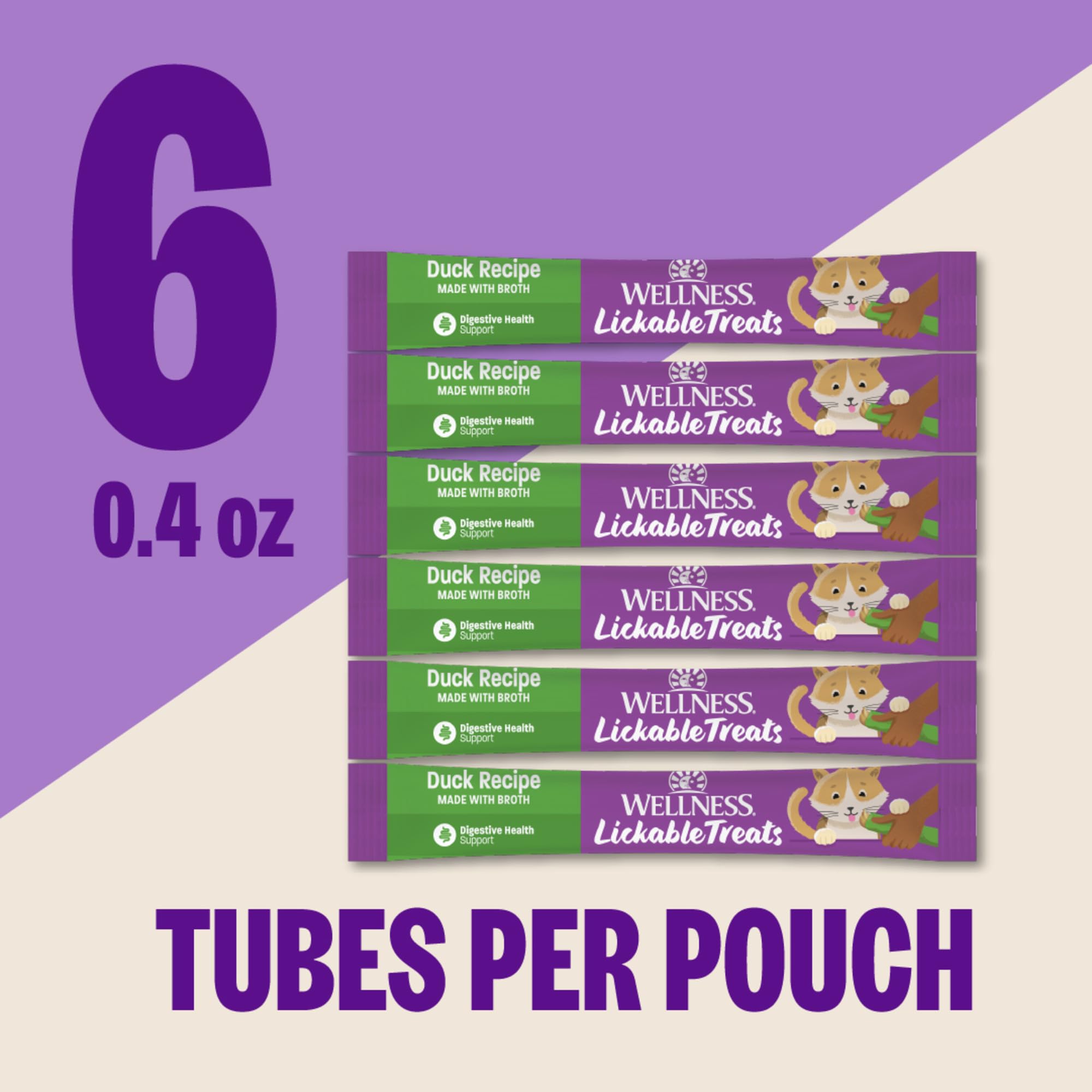 Wellness pato puré suave en tubo, recompensa fácil para gato