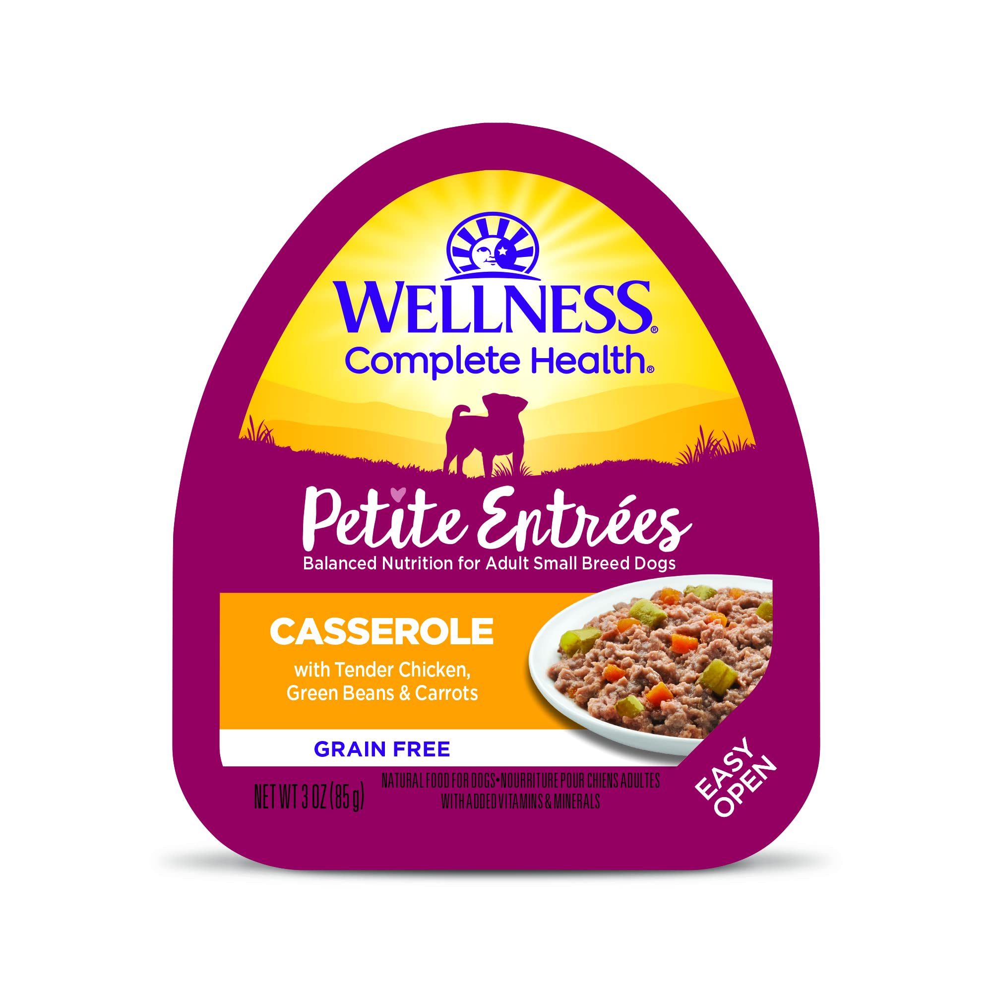 Wellness Petite Entrées: caja 12 unidades, empaque práctico para servir cada comida.