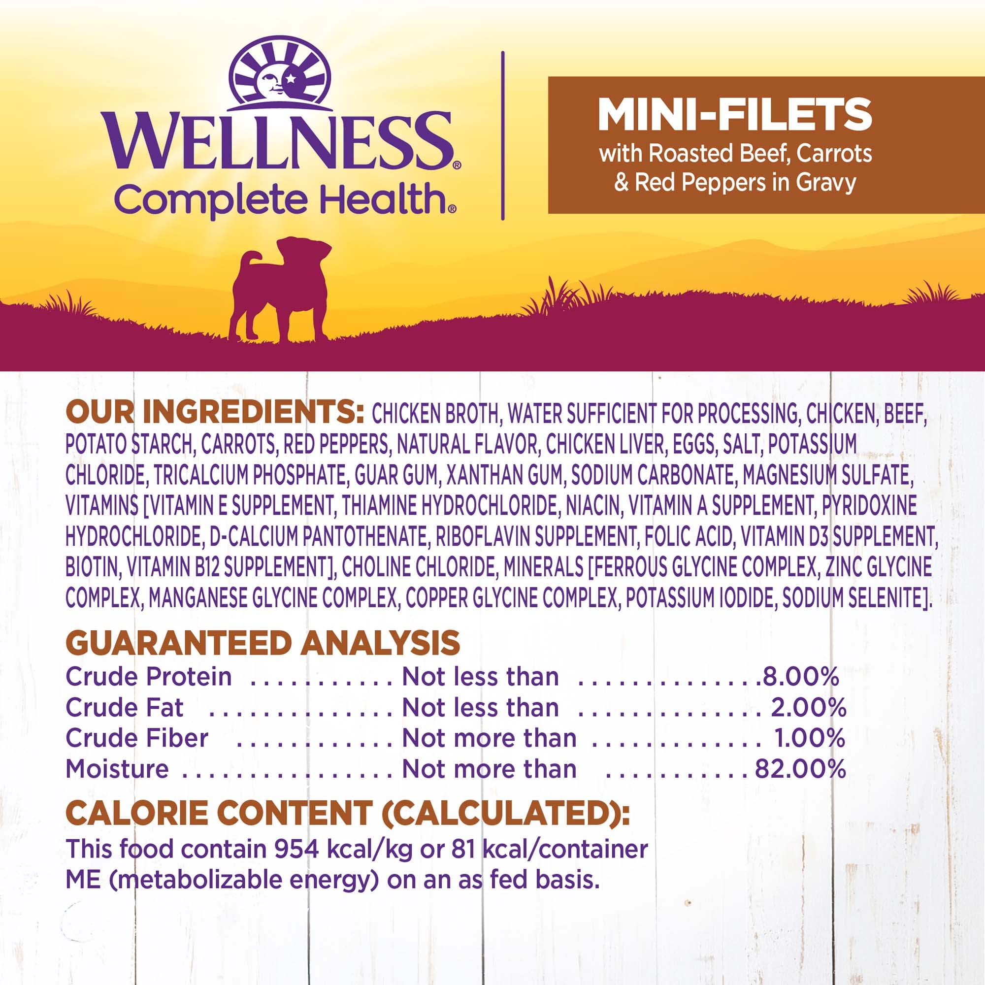 Wellness Petite Entrées: ingredientes naturales y sin subproductos, opción sabrosa para perros pequeños.