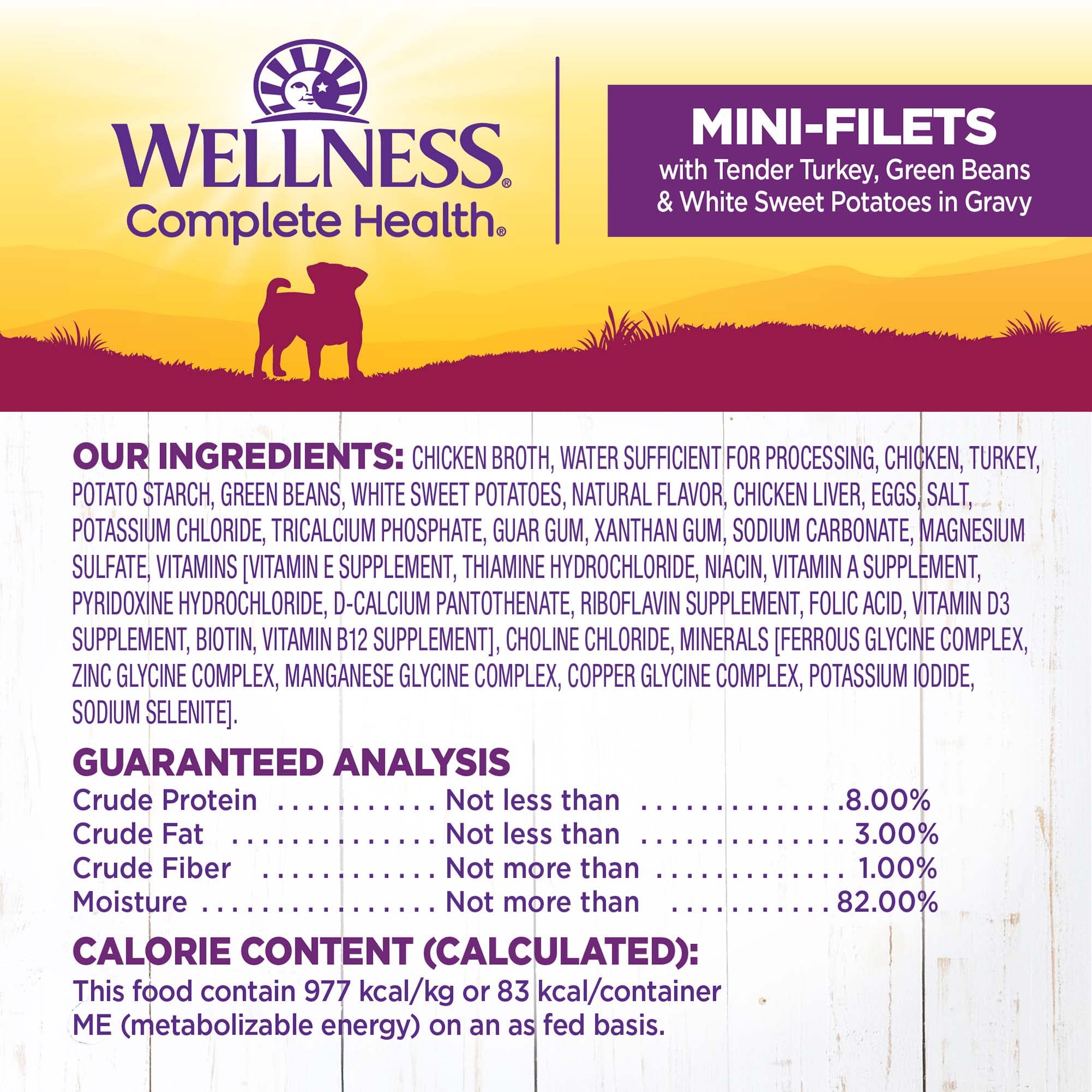 Wellness Petite Entrées porciones de tres onzas para servir con precisión.