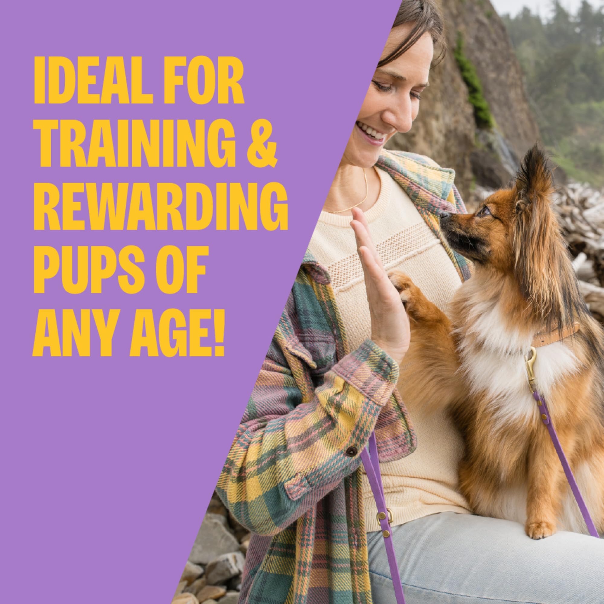 Wellness Puppy Treats sin granos y naturales, snack saludable para cachorros.