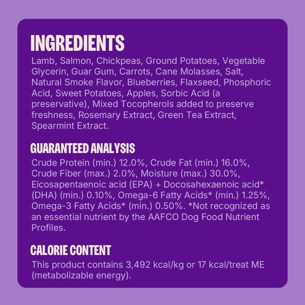 Wellness Puppy Treats, trozo suave adecuado para cachorros menores de un año.