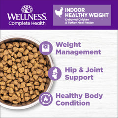 Wellness Complete Health para gatos: opción de peso saludable para interiores.