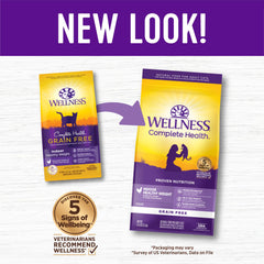 Wellness Complete Health para gatos: fórmula sin granos con pollo y pavo.
