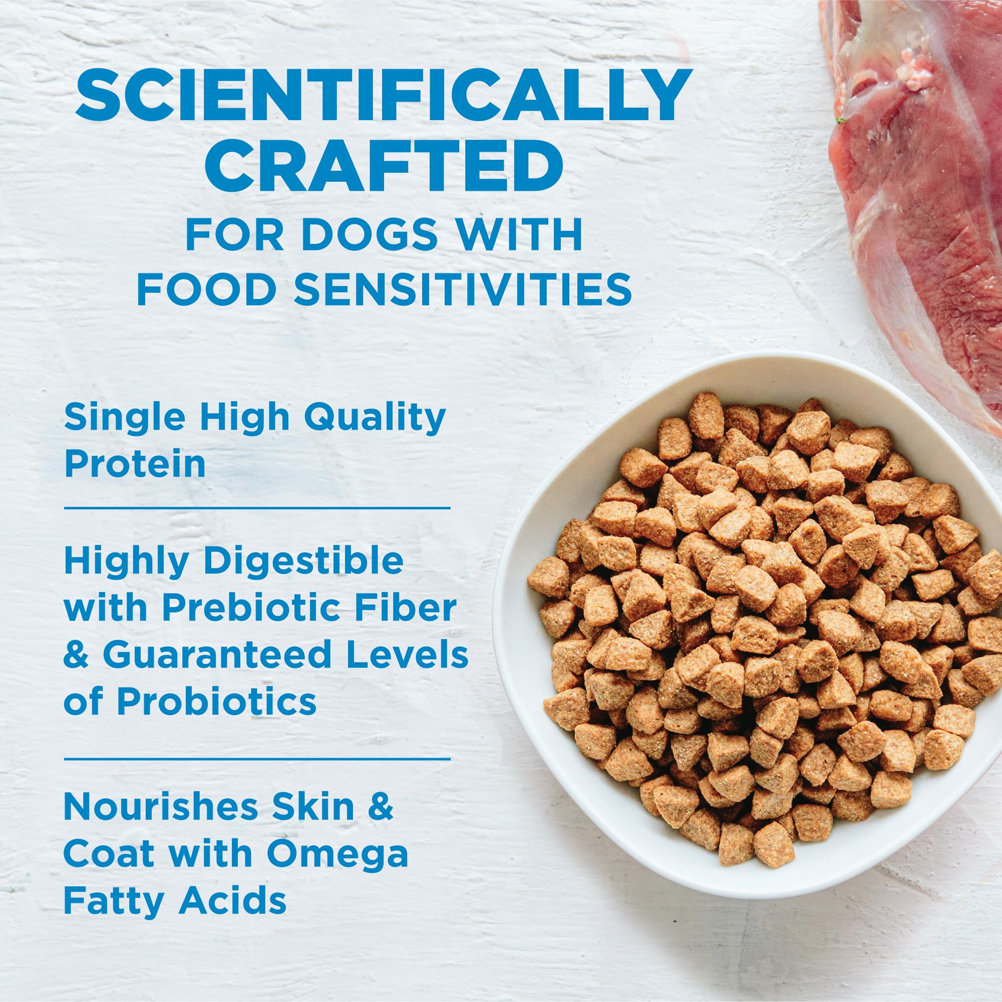 Wellness Simple sin maíz, trigo ni soja para una dieta limpia.