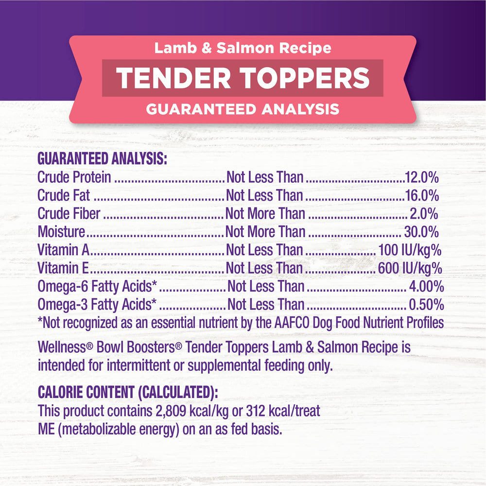 Wellness Tender Toppers sin colores ni sabores artificiales.