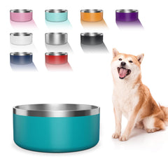 Plato para perro WENBOKMIN en acero inoxidable, duradero y fácil de limpiar.