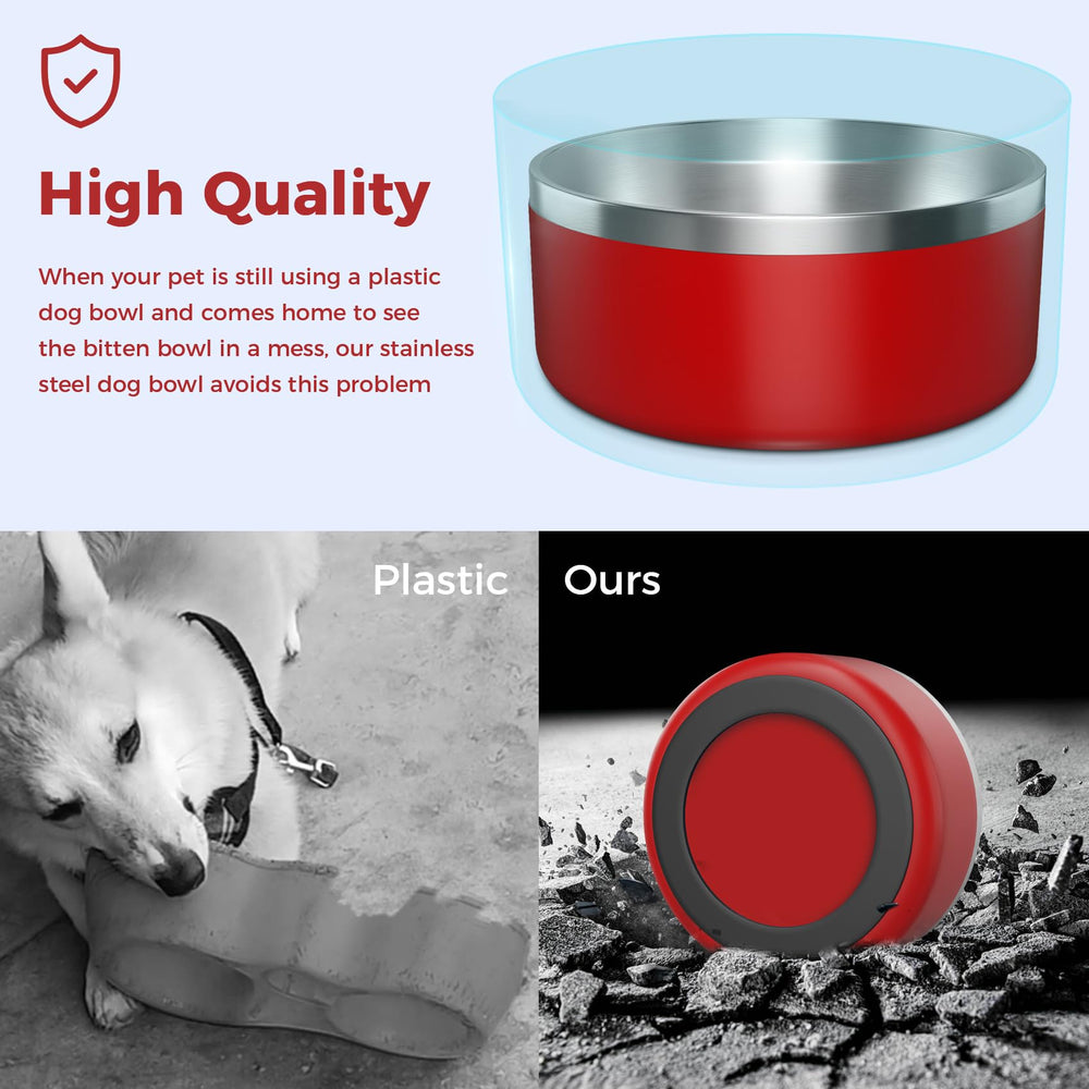 Tazón ergonómico rojo de WENBOKMIN, combina estilo y durabilidad.
