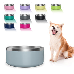 WENBOKMIN tazón perro acero inoxidable 64oz, duradero para comida y agua