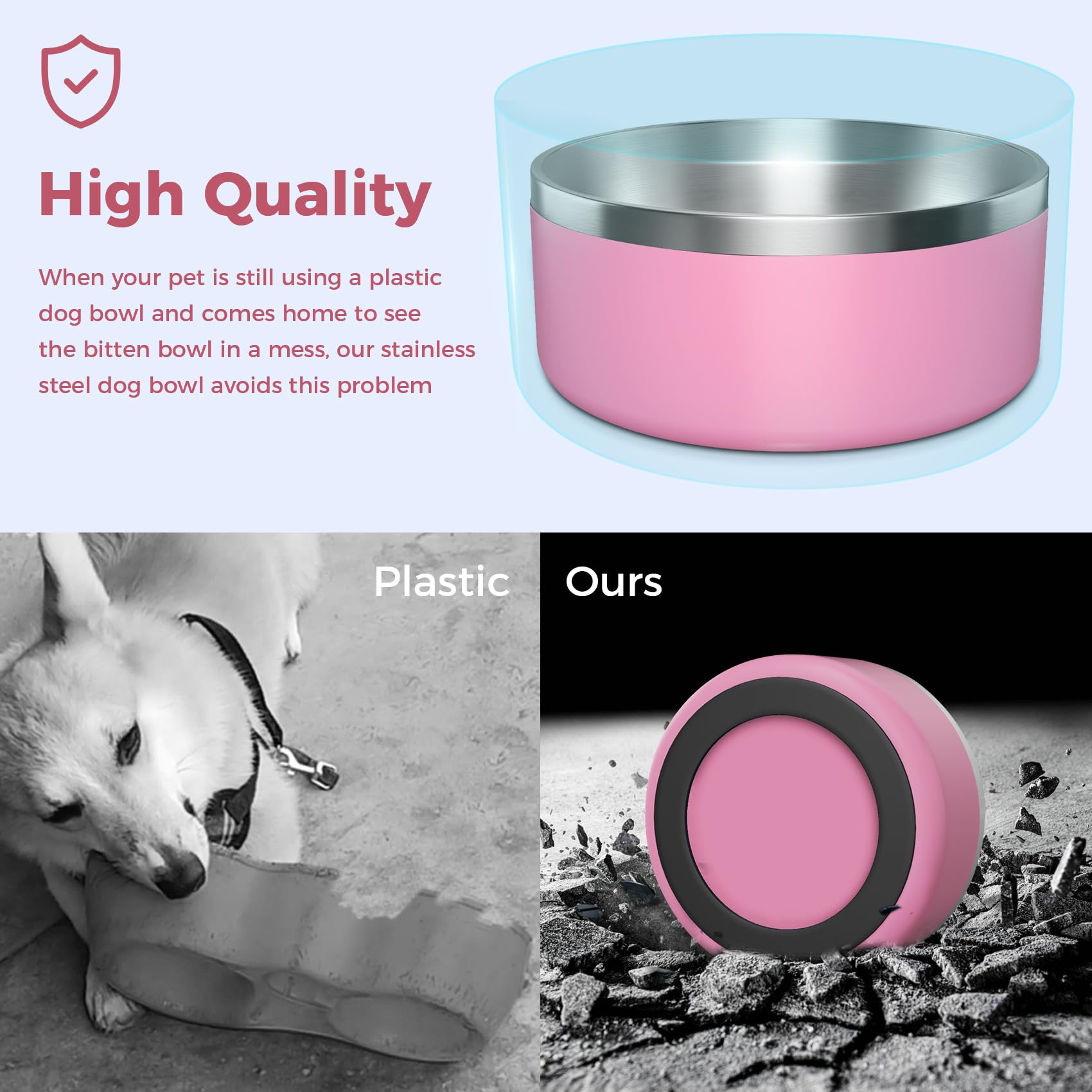 Tazón WENBOKMIN en color rosa, estilo moderno para la cocina.