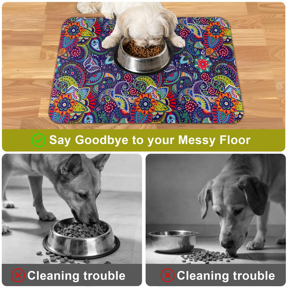 Base de goma antideslizante WENININOK mantiene el tapete en su lugar.
