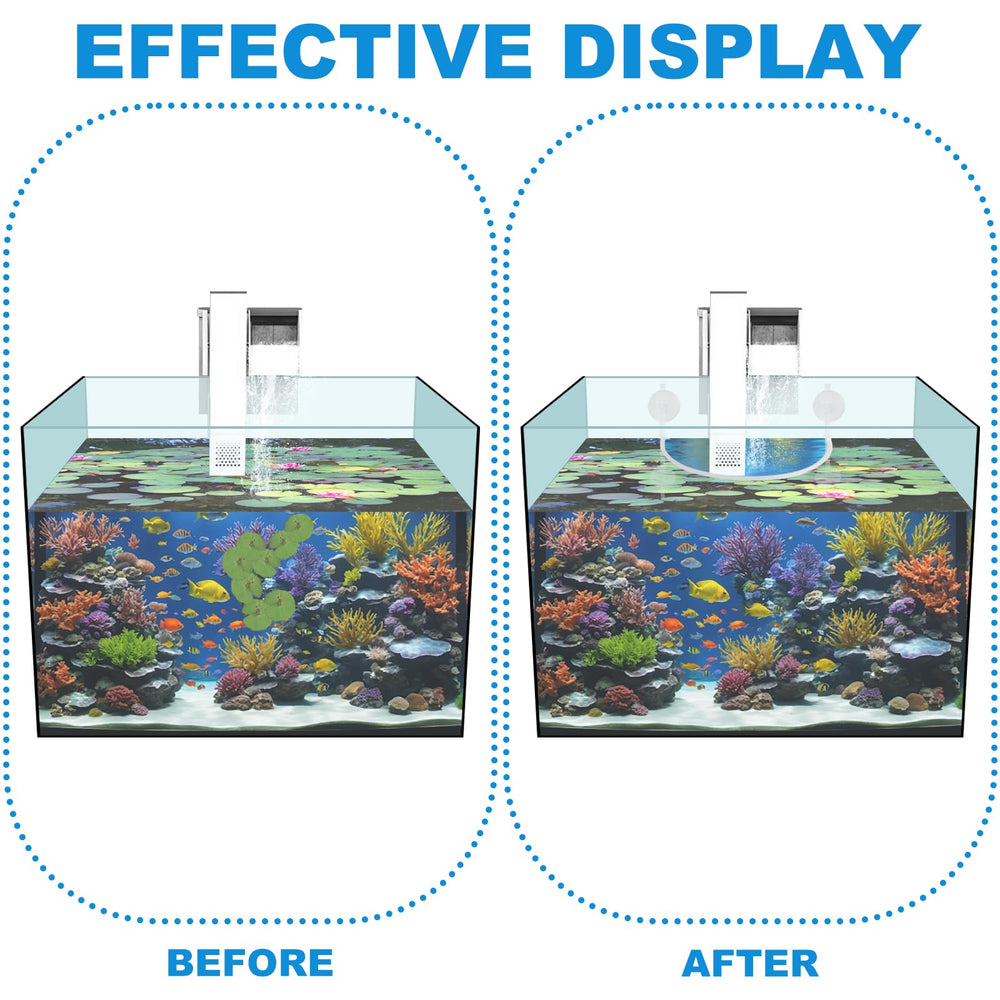 Wensdr decoración acuario: organización visual de plantas flotantes