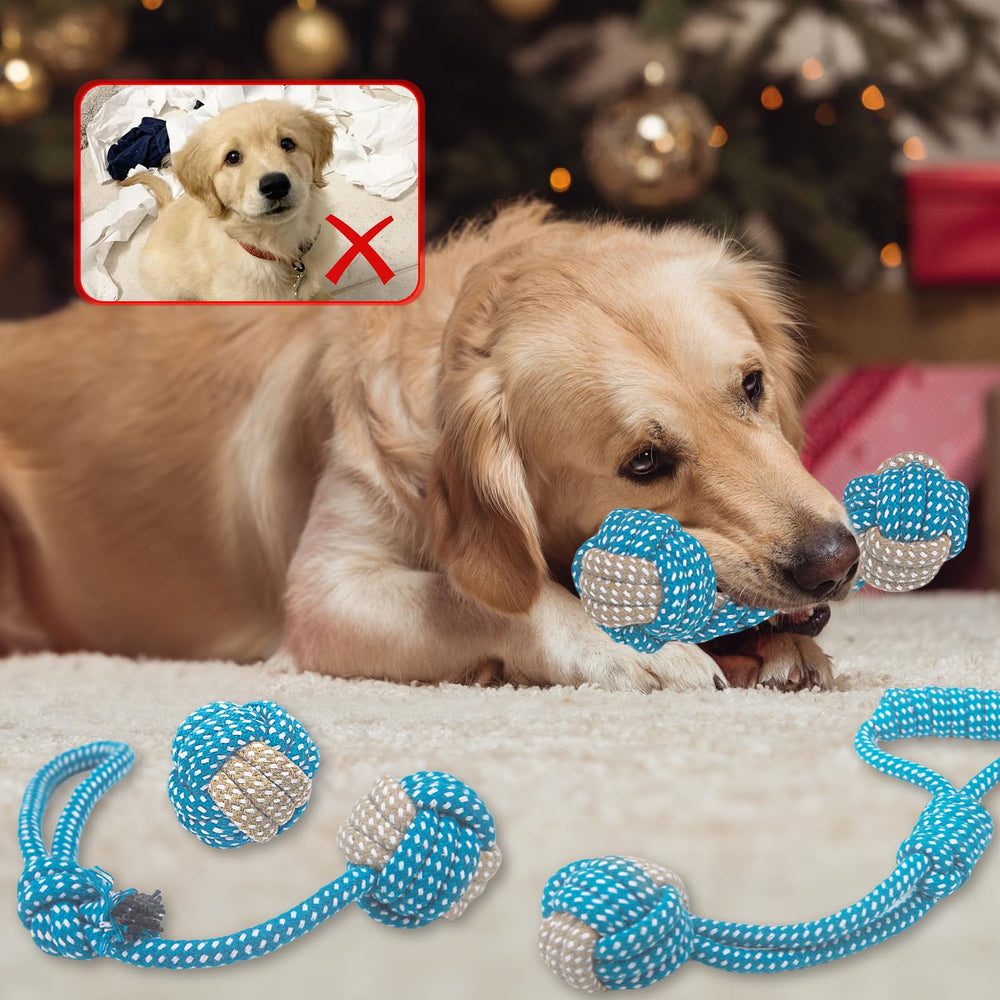 weocar cuerda de algodón natural para cachorros, ideal para morder y mantener activos.